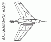 Coloriage avion de chasse 28