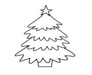 Coloriage sapin noel nu