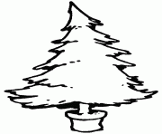 Coloriage un sinple dessin de sapin