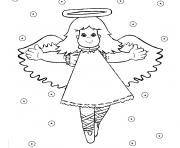 Coloriage ange de noel 2