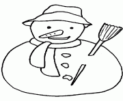 Coloriage bonhomme de neige