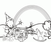 Coloriage cadeaux de noel