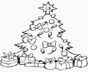 Coloriage sapin noel cadeaux