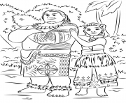 Coloriage tui et sina de vaiana moana disney