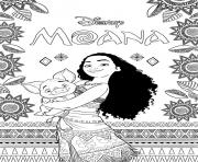 Coloriage vaiana moana Disney