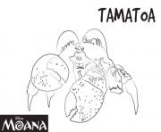 Coloriage tamatoa de vaiana moana disney