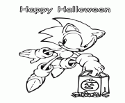 Coloriage sonic halloween