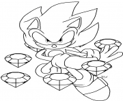 Coloriage super sonic 5