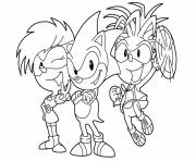 Coloriage super sonic et ses amis