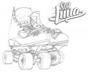 Coloriage soy luna patin facile a colorier