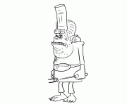 Coloriage Trolls Chef