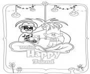 Coloriage Trolls Movie 2016 Spring Happy Friend