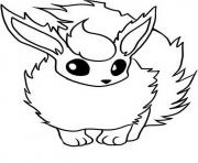 Coloriage flareon eevee evolutions