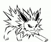 Coloriage jolteon eevee evolutions