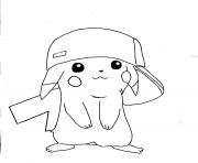 Coloriage pikachu swag cool