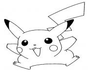 Coloriage pikachu facile 2