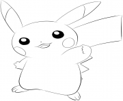 Coloriage pikachu pokemon 2