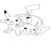 Coloriage pikachu 163