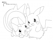 Coloriage pikachu 281