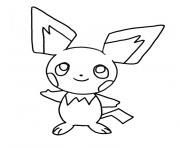 Coloriage pikachu mignon 2