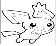 Coloriage pikachu pichu 2