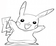 Coloriage pikachu pokemon