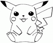 Coloriage pikachu 3