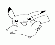 Coloriage happy pikachu sa55f