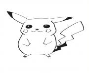 Coloriage pikachu dessin