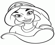 Coloriage princesse disney facile yasmine