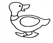 Coloriage canard facile 9