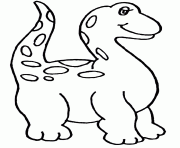 Coloriage dinosaure facile 5