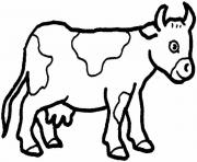 Coloriage vache facile 80