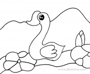 Coloriage canard facile 16