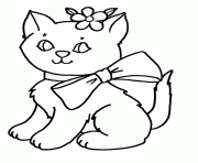 Coloriage chat mignon facile 32