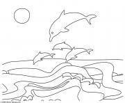 Coloriage dauphins facile 131