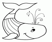 Coloriage baleine facile 13