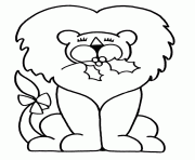 Coloriage lion facile 61