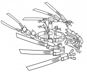 Coloriage lego ninjago dragon