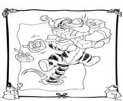 Coloriage winnie the pooh disney noel 8