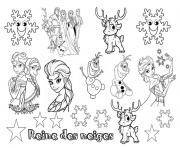 Coloriage disney noel reine des neiges 2