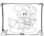 Coloriage mickey disney noel 19