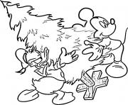 Coloriage walt disney noel cartoon