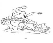 Coloriage winnie the pooh disney noel 11