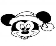 Coloriage mickey mouse disney noel 4