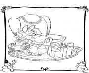 Coloriage winnie the pooh disney noel 10