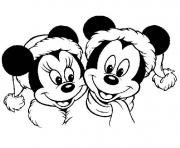 Coloriage mickey mouse disney noel 2