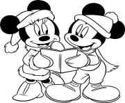 Coloriage mickey mouse noel disney pour enfants