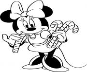 Coloriage minnie mouse disney noel