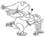 Coloriage winnie the pooh disney noel 1